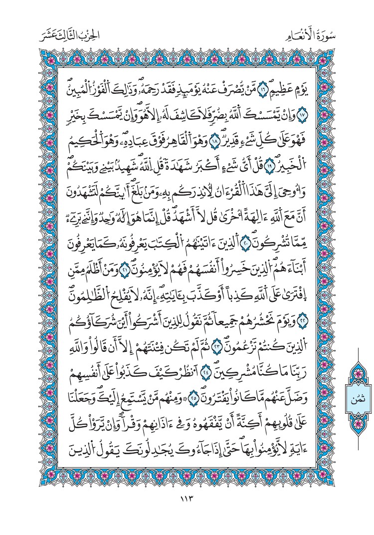 مصحف المدينة - صفحة 113